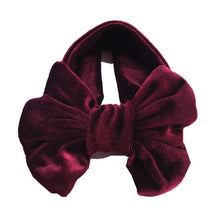Load image into Gallery viewer, Toddle Kids Baby Girl Gold Velvet Headband Fashion Solid Cloth Bow Turban Knot Head Wrap Hairband Stretch Girls Headbands 3-12M