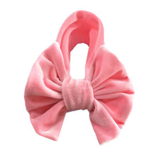 Load image into Gallery viewer, Toddle Kids Baby Girl Gold Velvet Headband Fashion Solid Cloth Bow Turban Knot Head Wrap Hairband Stretch Girls Headbands 3-12M