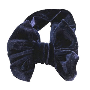 Toddle Kids Baby Girl Gold Velvet Headband Fashion Solid Cloth Bow Turban Knot Head Wrap Hairband Stretch Girls Headbands 3-12M