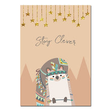 Load image into Gallery viewer, Tribal Woodland Animal Poster Nursery Canvas Wall Art Print Fox Owl Bear Painting Nordic Kids Decoration Picture Bedroom Decor