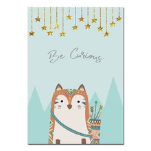 Load image into Gallery viewer, Tribal Woodland Animal Poster Nursery Canvas Wall Art Print Fox Owl Bear Painting Nordic Kids Decoration Picture Bedroom Decor