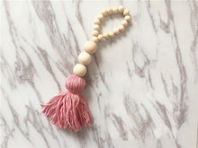 Load image into Gallery viewer, WHISM Nordic Style Wooden Beads Tassel Pendant Kids Room Wall Decoration Nursery Tent Hanging Ornament for Photography