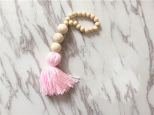Load image into Gallery viewer, WHISM Nordic Style Wooden Beads Tassel Pendant Kids Room Wall Decoration Nursery Tent Hanging Ornament for Photography
