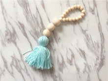 Load image into Gallery viewer, WHISM Nordic Style Wooden Beads Tassel Pendant Kids Room Wall Decoration Nursery Tent Hanging Ornament for Photography