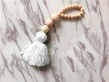 Load image into Gallery viewer, WHISM Nordic Style Wooden Beads Tassel Pendant Kids Room Wall Decoration Nursery Tent Hanging Ornament for Photography