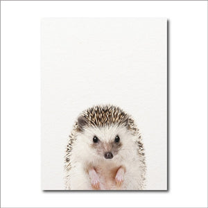 Woodland Animals Art Posters and Prints Sloth Wall Art Canvas Painting Baby Hedgehog Wall Pictures For Study Room Home Decor