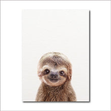 Load image into Gallery viewer, Woodland Animals Art Posters and Prints Sloth Wall Art Canvas Painting Baby Hedgehog Wall Pictures For Study Room Home Decor