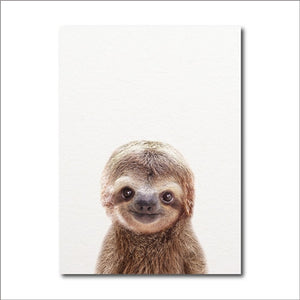 Woodland Animals Art Posters and Prints Sloth Wall Art Canvas Painting Baby Hedgehog Wall Pictures For Study Room Home Decor