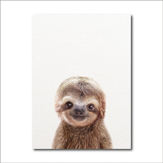 Woodland Animals Art Posters and Prints Sloth Wall Art Canvas Painting Baby Hedgehog Wall Pictures For Study Room Home Decor