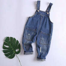 Load image into Gallery viewer, YATFIML 2018 NEW Spring Autumn denim overall for babies overall for little girls boys Pocket JEANS COMBINES FOR CHILDREN 0-3T