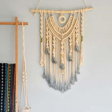 Load image into Gallery viewer, Woven Wall Hanging Macrame dream catcher Wall Hanging Large Above Bed Decor Neutral Wall Boho Home DecorTapestry Wall Hanging