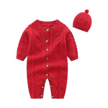 Load image into Gallery viewer, Knit jumpsuit &amp; cap