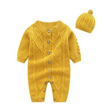 Load image into Gallery viewer, Knit jumpsuit &amp; cap