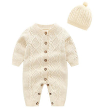 Load image into Gallery viewer, Knit jumpsuit &amp; cap