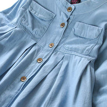 Load image into Gallery viewer, Blue Dress Denim Two Pockets Long Sleeve