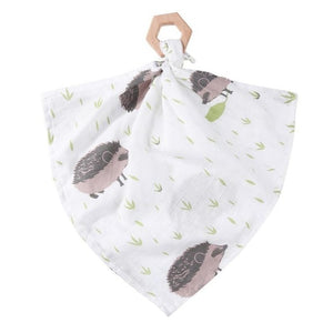 Baby Saliva Towel Cotton Soft Baby Bibs Cloth Printed Infant Saliva Towel Wood Teeth Teether Toy Kids Bandana Bibs Baby Care