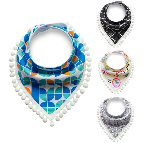 Cotton Waterproof Triangle Saliva Bibs