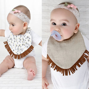 Baby Double-Sided Printing Tassel Saliva Towel