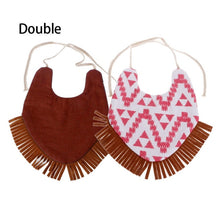 Load image into Gallery viewer, Baby Double-Sided Printing Tassel Saliva Towel