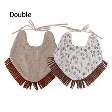 Load image into Gallery viewer, Baby Double-Sided Printing Tassel Saliva Towel