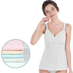 Cotton Stripes Short Open Top Bra