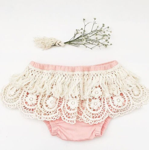 Adoeable Toddler Newborn Baby Girl Underwear Ruffle Frilly PP Pants Nappy Cover sunsuit Diaper 0-24M