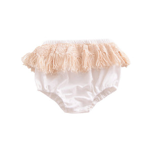 Summer Baby Cotton Shorts Infant Girls Tassel Ruffle Diaper Covers Kids Cute Frilly Pants Nappy Cover Bloomers D0881